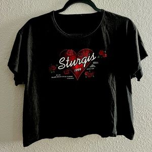 VTG Sturgis 1999 black cropped tee